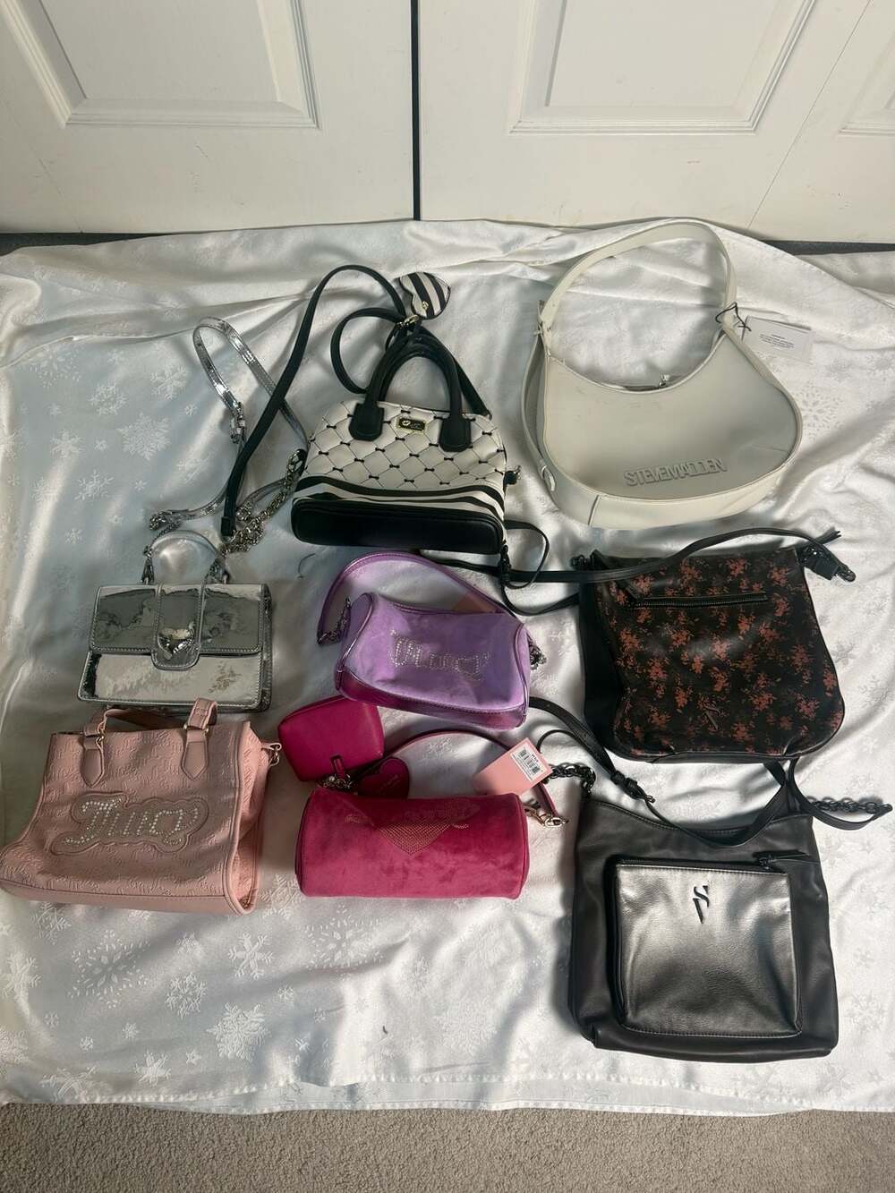 8pc Simply Vera Juicy Couture Steve Madden Betsy Johnson Handbag Lot Y2K Purse